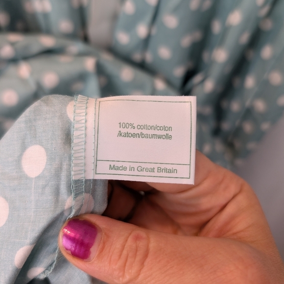 Laura Ashley Vintage Blue Polka Dot Sailor Dress Size 12 In EUC - Picture 8 of 14